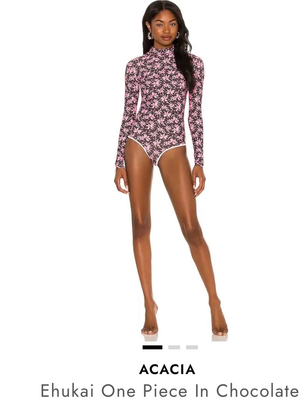 Acacia Ehukai One-Piece Swim in Chocolate Size Small NEW